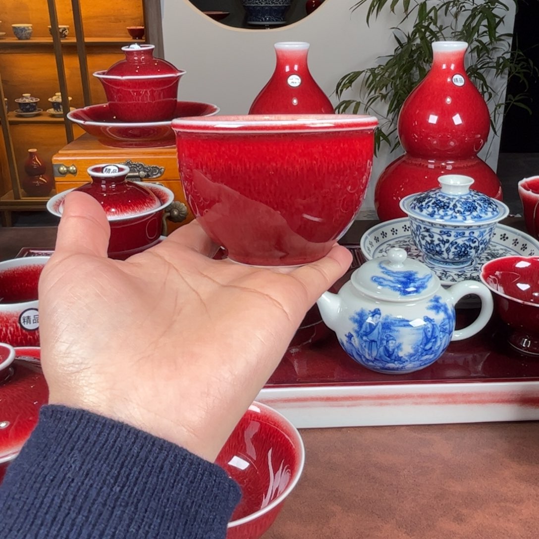 杯景德镇高温原矿杯大缸杯