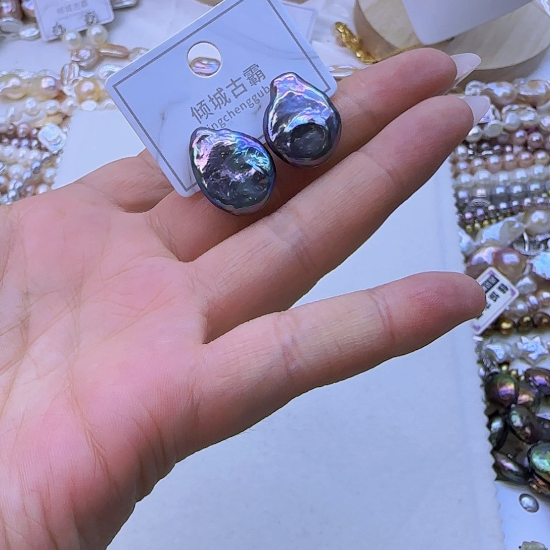 银S925镶嵌项链定制730淡水珍珠