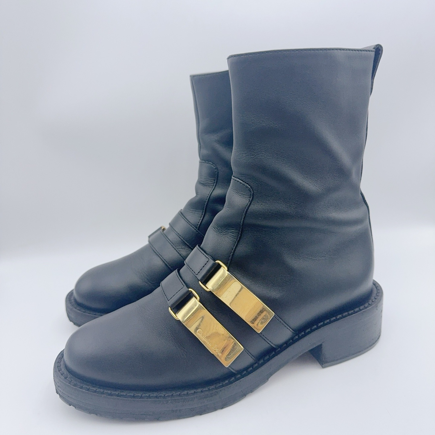 95新 DIOR/迪奥 98新/37码/金扣马丁靴/02121