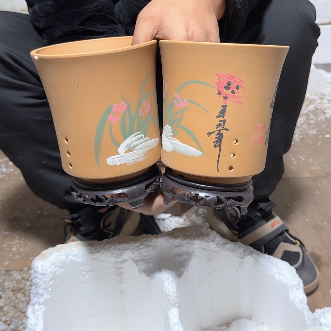 紫砂花盆口径15.17口径
