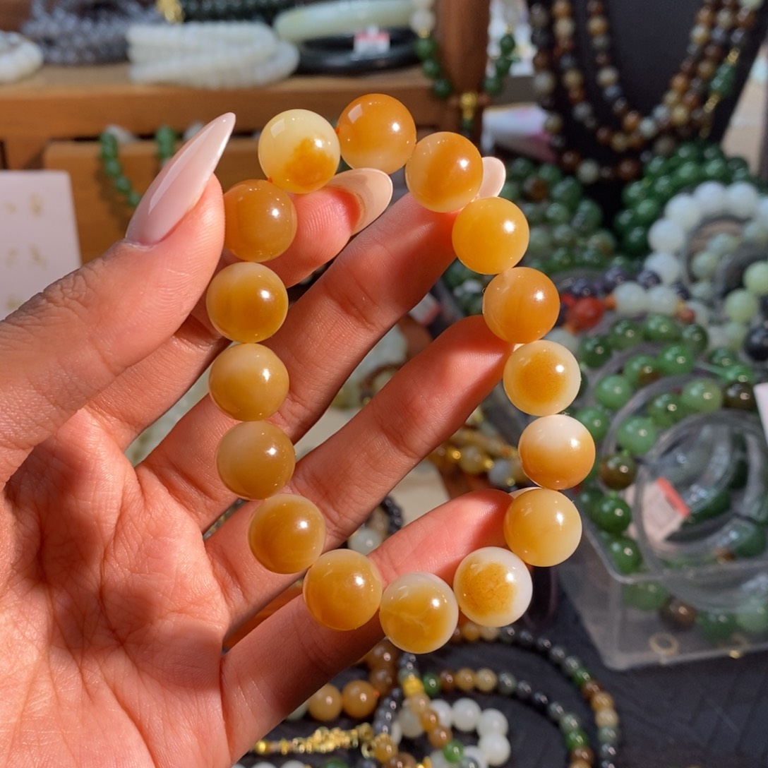 和田玉未镶嵌手链