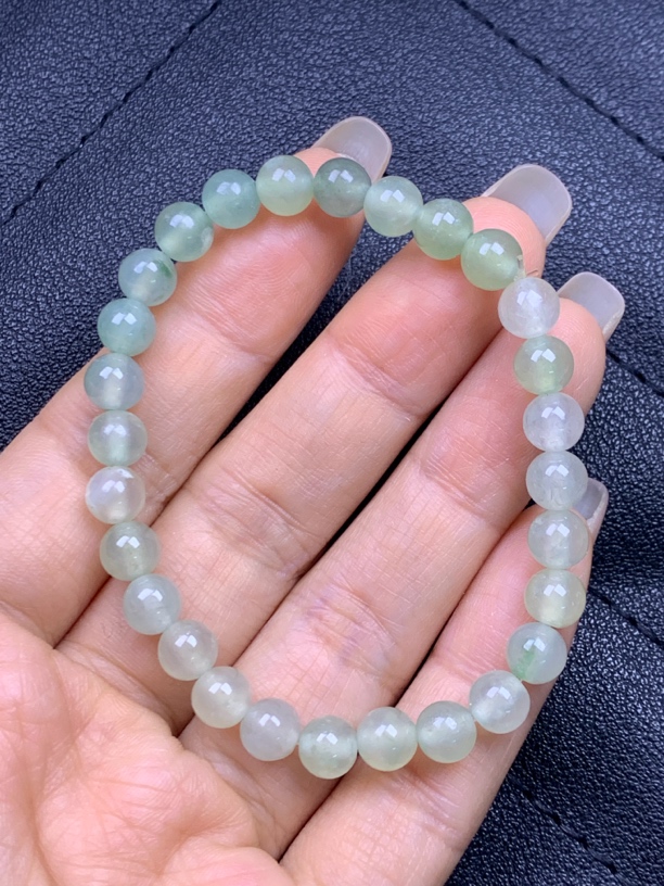 天然翡翠A货冰种手串