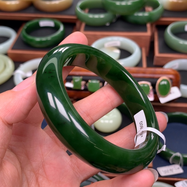 和田玉（碧玉）未镶嵌手镯60