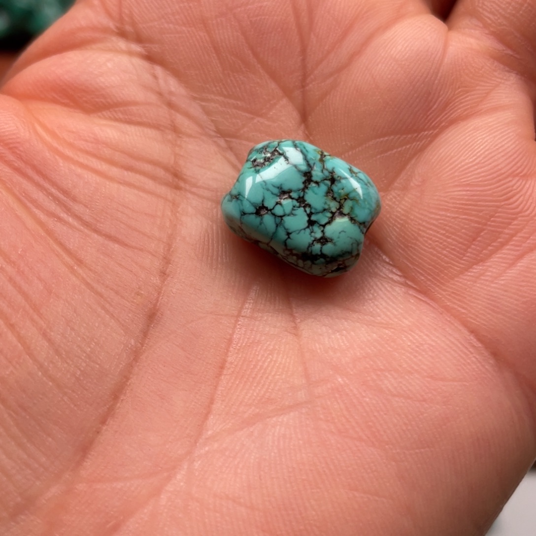 绿松石未镶嵌网花牌子