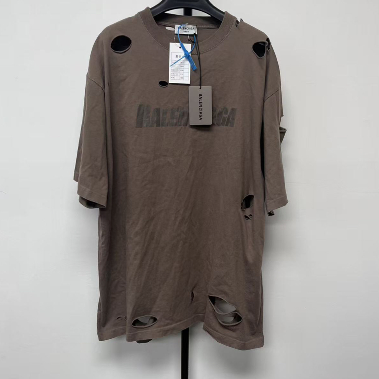 未使用 Balenciaga/巴黎世家 纯色Logo印花短袖 T恤 女款 01778