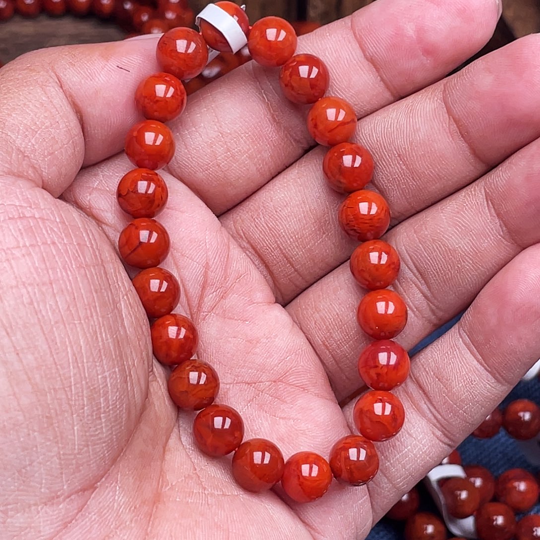 墨***。南红玛瑙未镶嵌手链南红瓦西卡8原矿