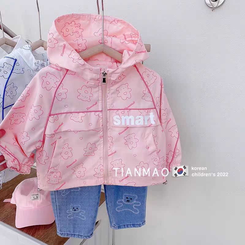 儿童外套春秋装2025新款男女童宝宝冲锋衣洋气童装婴儿风衣夹克衫