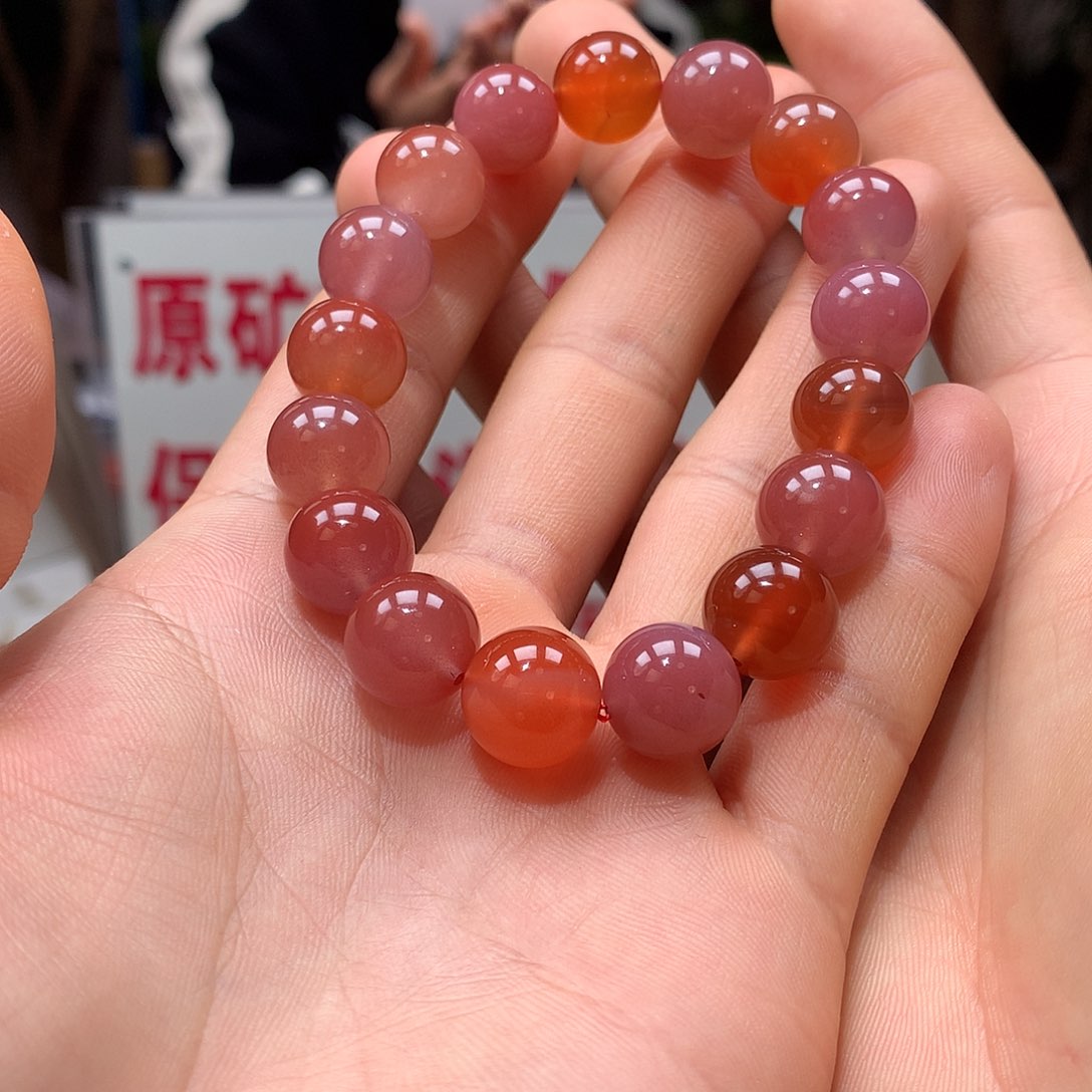 南红玛瑙紫气东来单圈12㎜未镶嵌