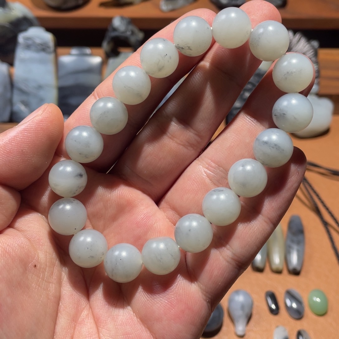 和田玉手串未镶嵌