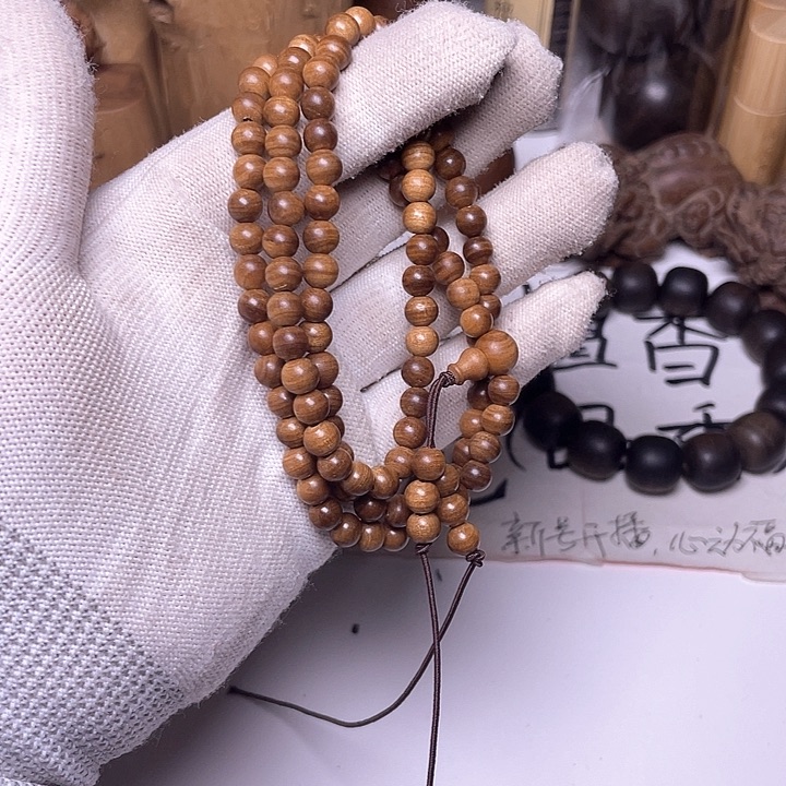 檀香木无事牌檀香木0.6/108横纹虎皮沉水微暇