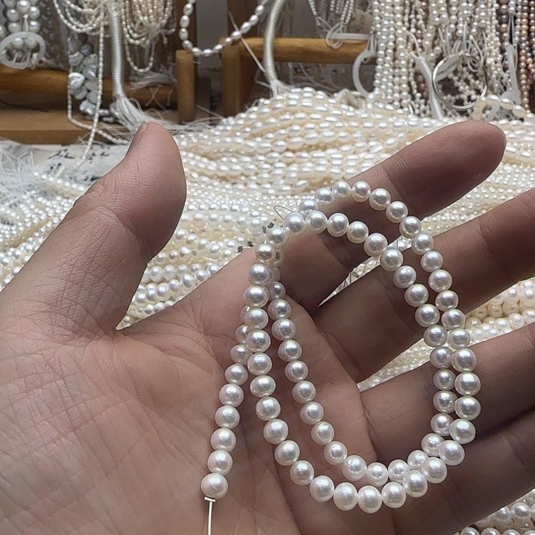 春***？未镶嵌半成品淡水珍珠卡5极光近圆