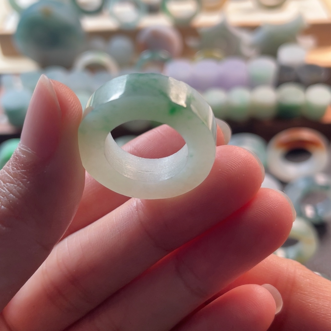 定制翡翠未镶嵌戒指10-15