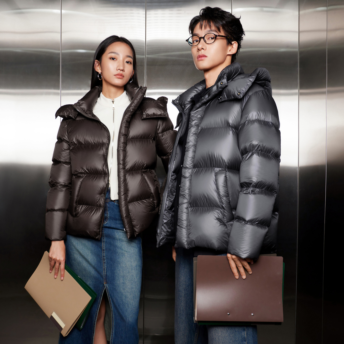 【钛轻系列】雪中飞时尚休闲鹅绒羽绒服GQX40140037XE