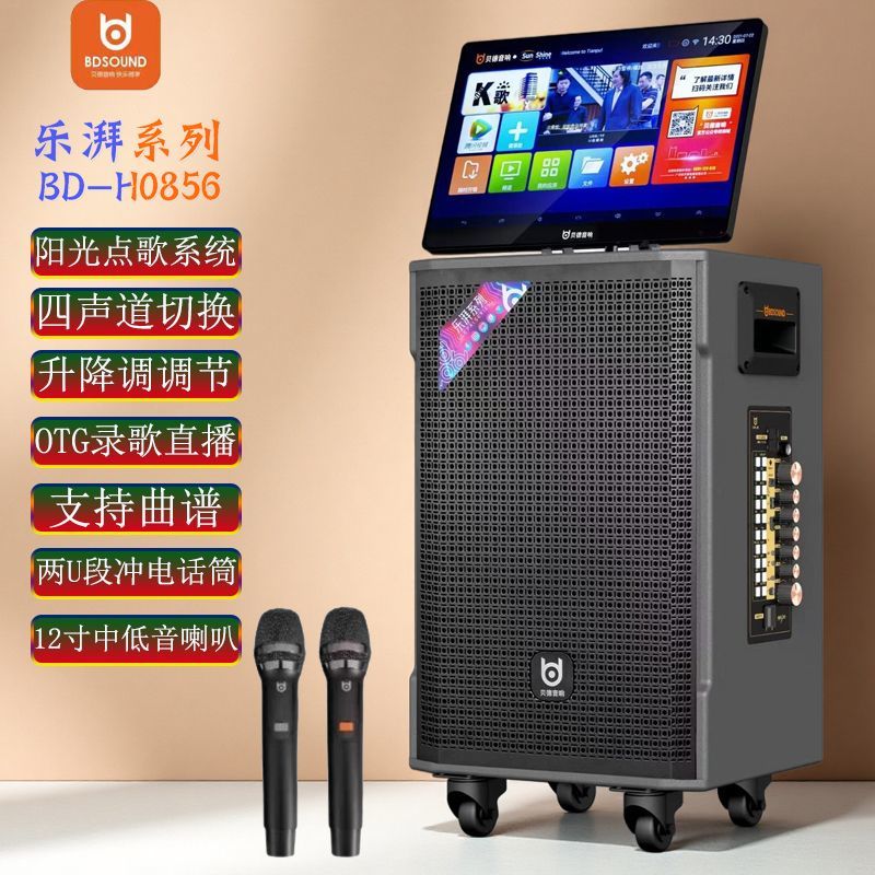 贝德音响福利K歌声卡音响一体机充电话筒音箱