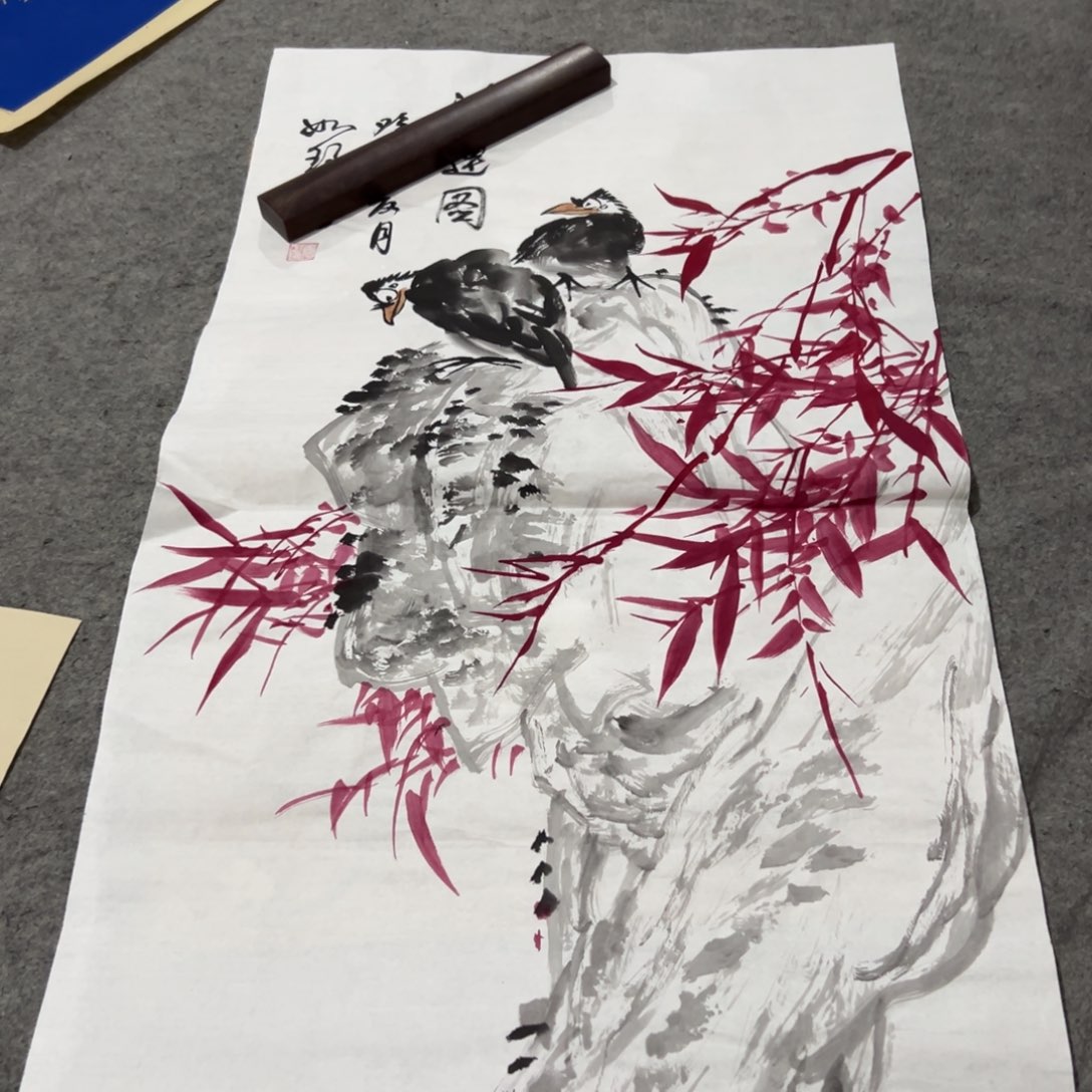 国画国画作品画心一张