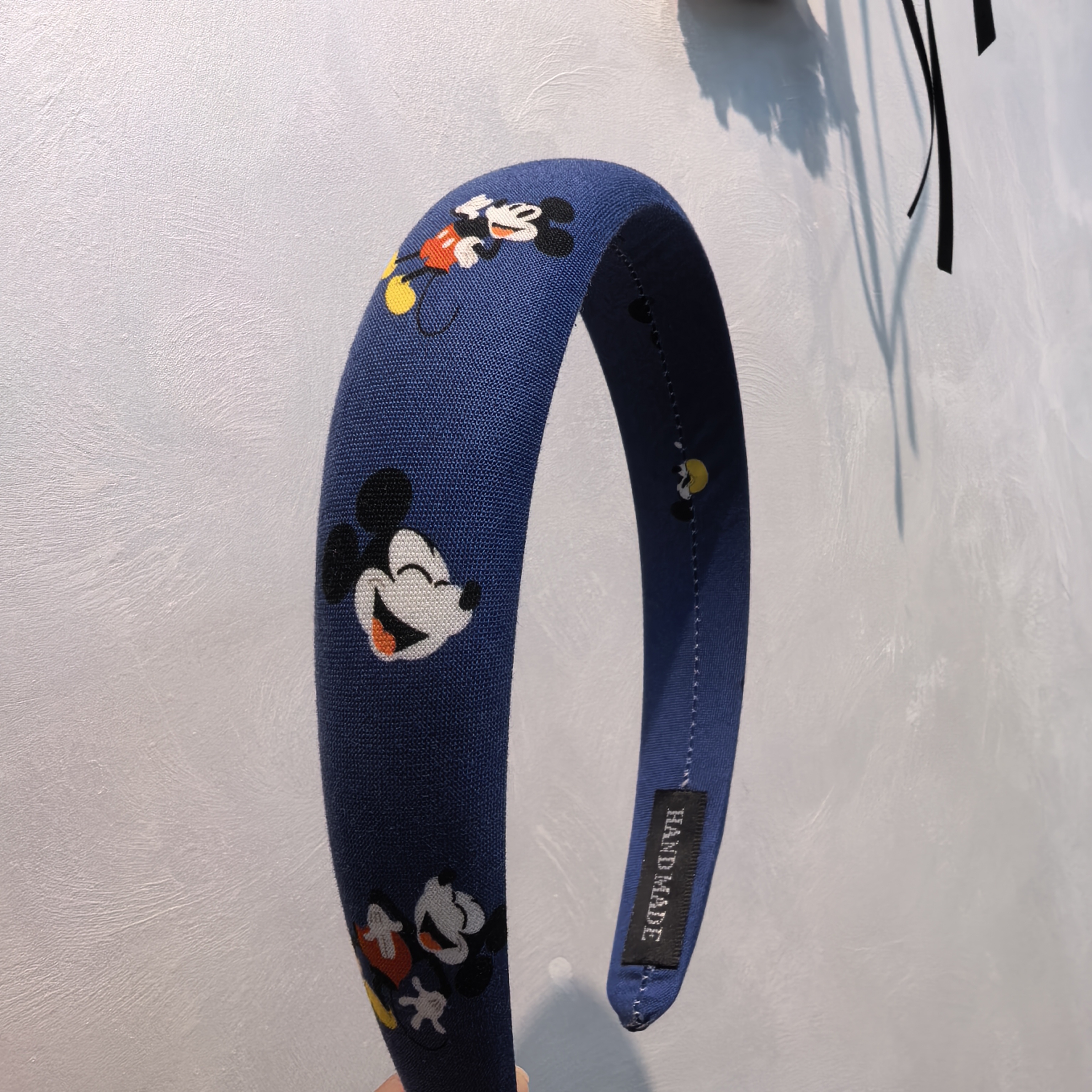 F879蓝色印花米奇发箍