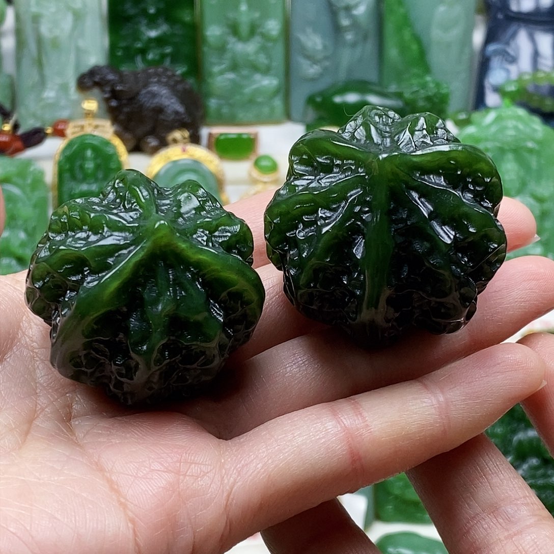 和田玉（碧玉）大手把未镶嵌