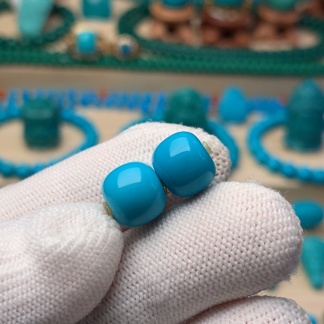 绿松石珠宝奇石未镶嵌10mm