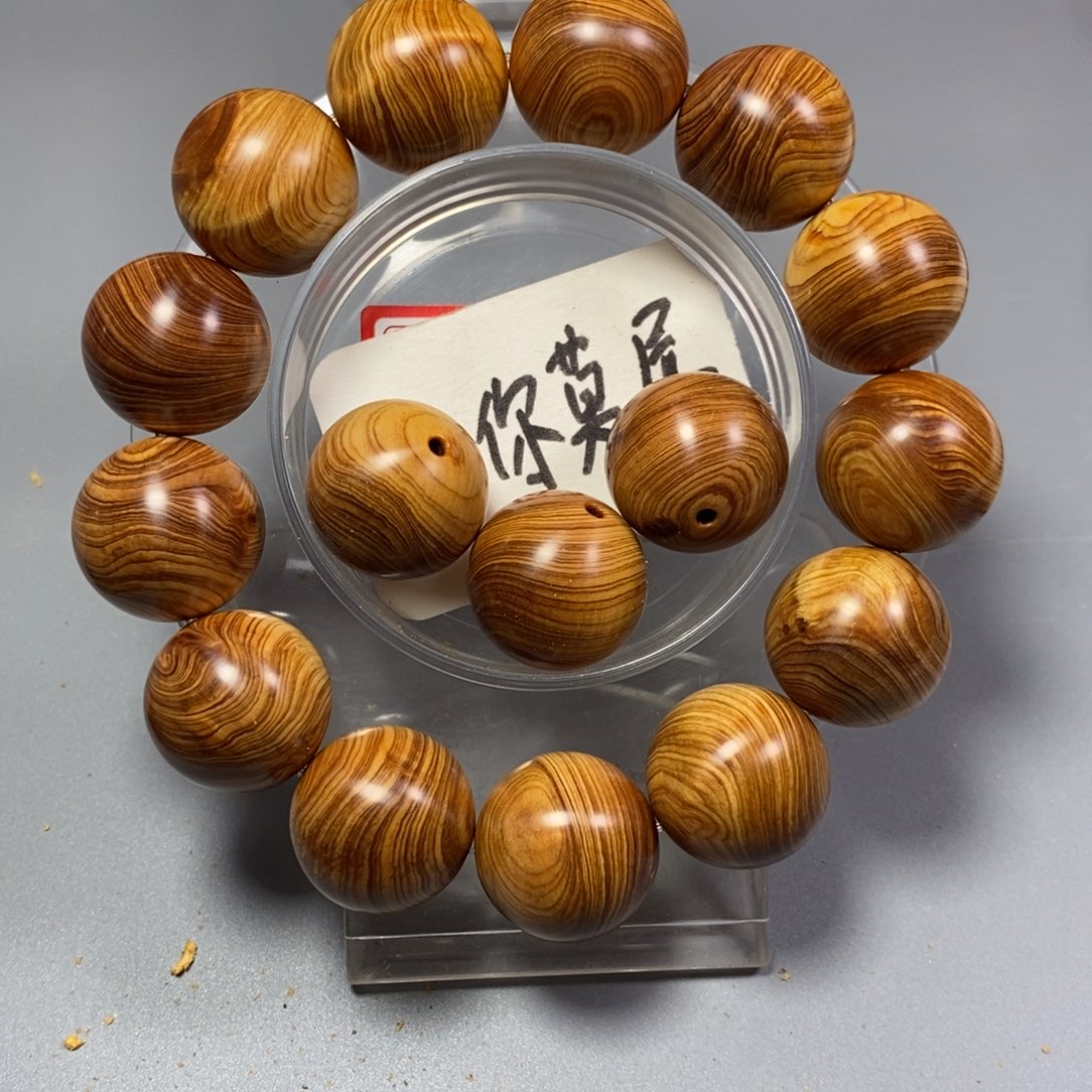 柏木手串/手链黑油乱纹甜香南太行陈化崖柏手串1.8