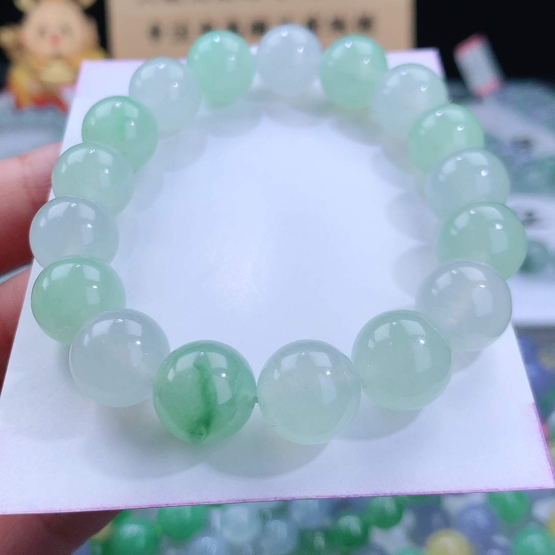 翡翠手链未镶嵌卡11.8mm