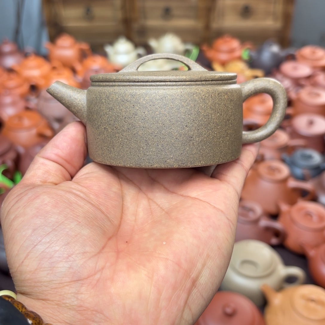 茶壶紫砂汉瓦130毫升青降坡