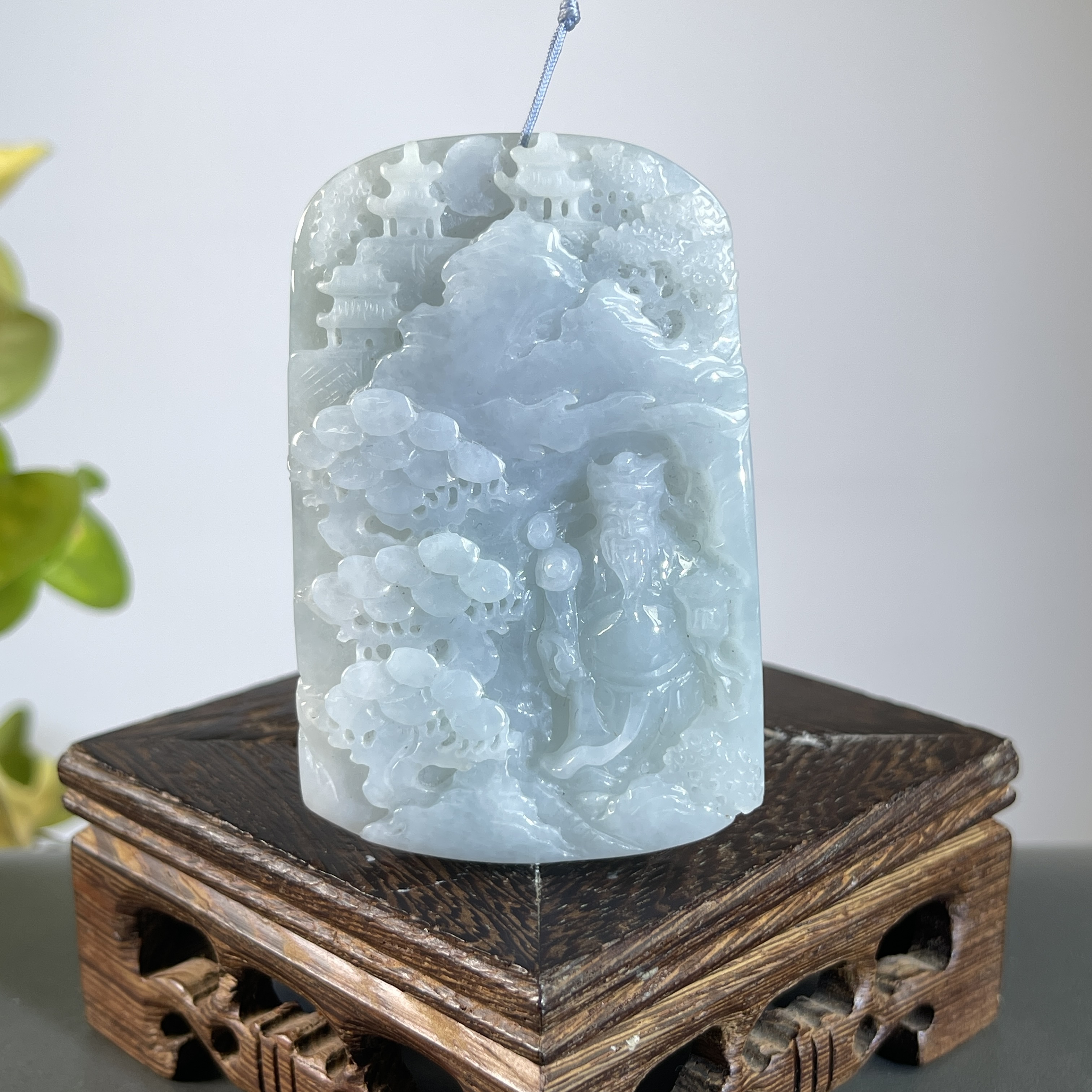 JYA23-100  天然缅甸A货翡翠  山水牌