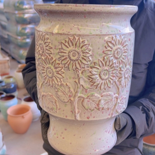 紫砂花盆高31口21—————