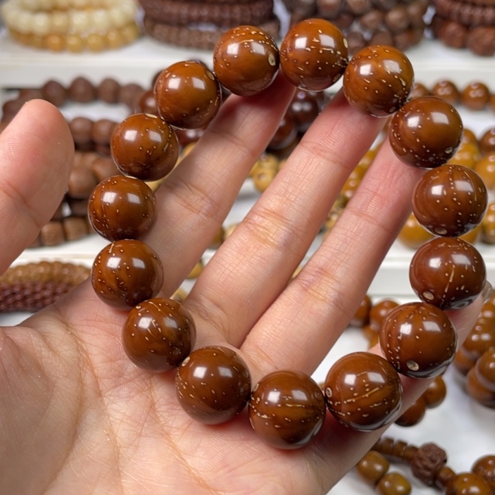 紫金鼠手串15尺寸紫金鼠光珠（多棕线）