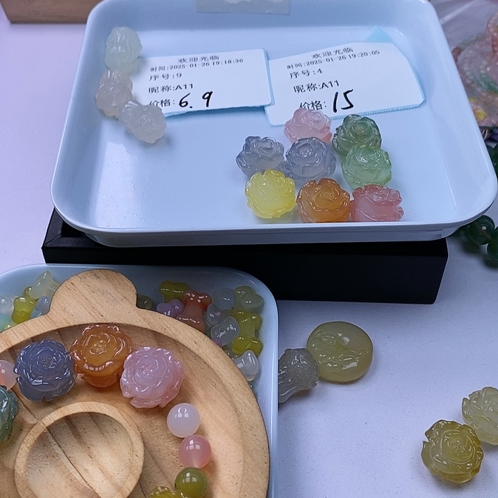 玛瑙/玉髓雕刻件未镶嵌A*1