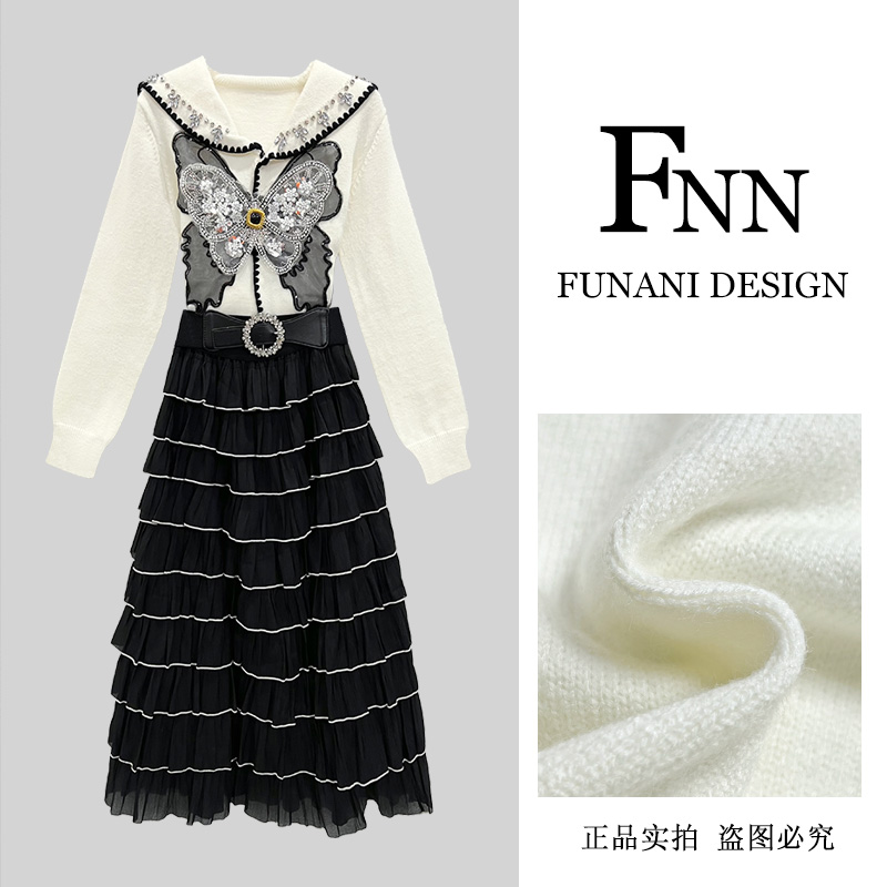 芙娜妮轻奢秋季新款法式优雅气质套装复古显瘦名媛女装F2431495