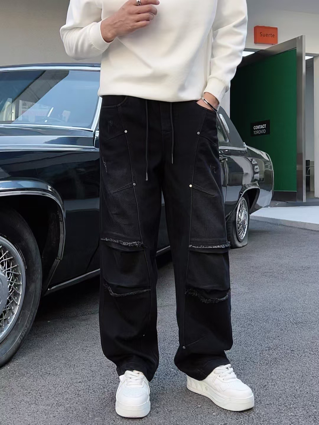 2025春秋直筒休闲牛仔长裤