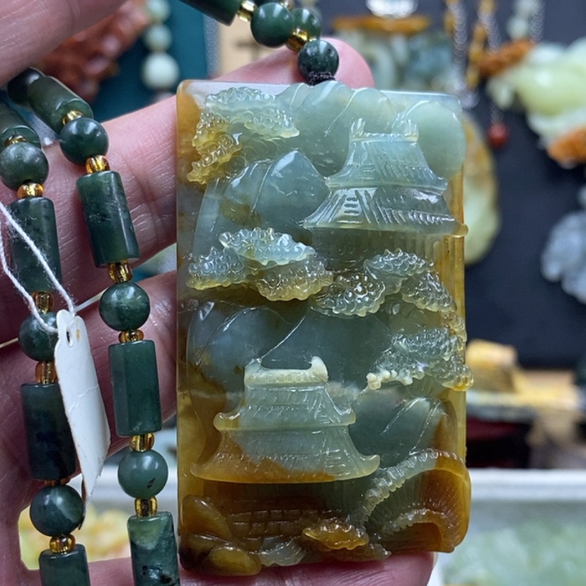 【闪购商品】蛇纹石玉吊坠未镶嵌