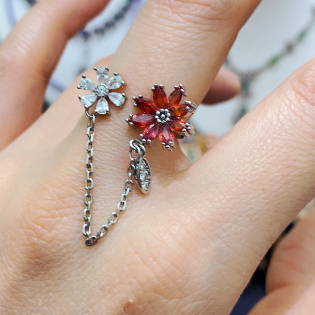 蓝宝石戒指银S925镶嵌