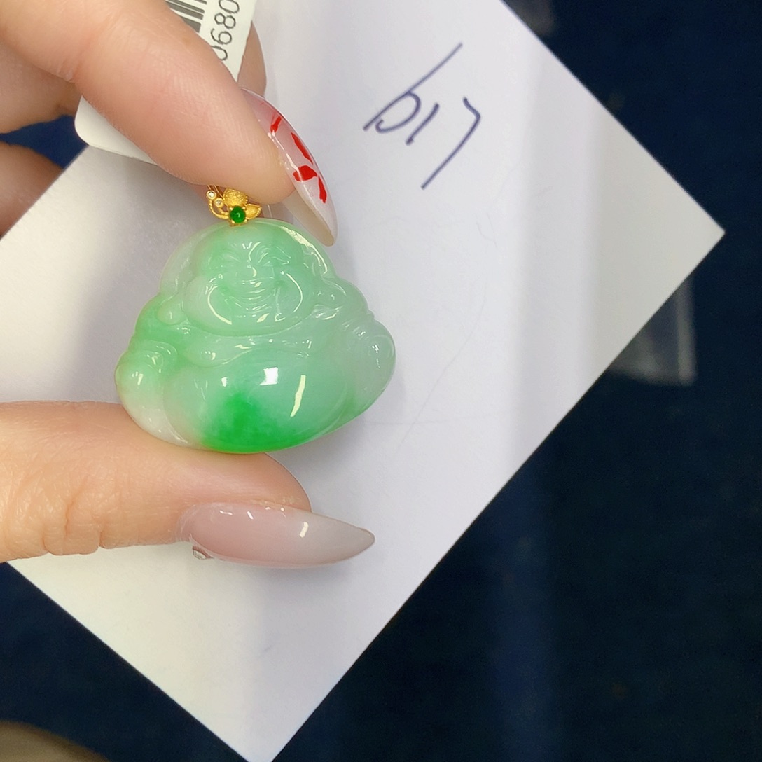 【闪购商品】翡翠颈饰18K金镶嵌0000000000