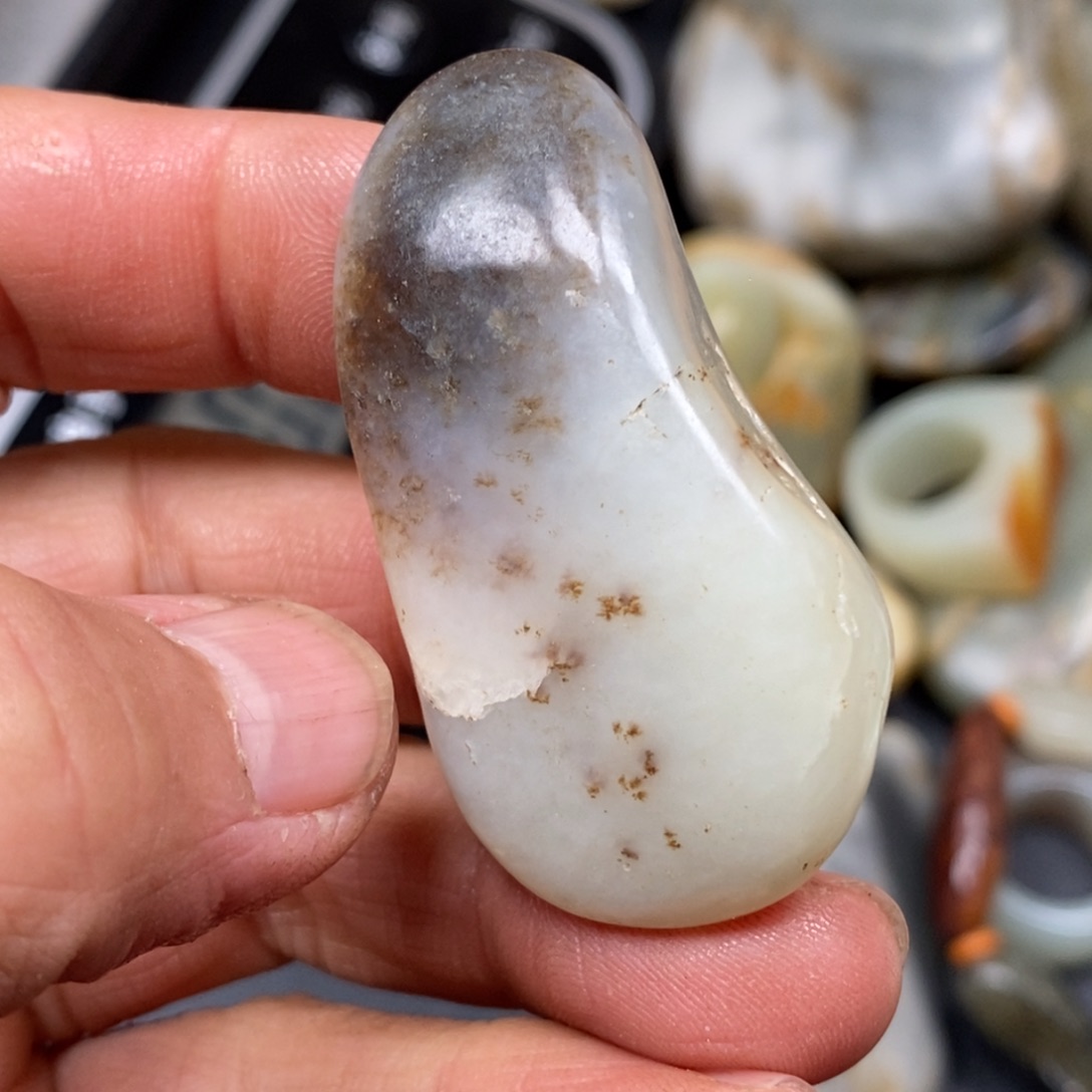 和田玉挂件银S925镀金镶嵌