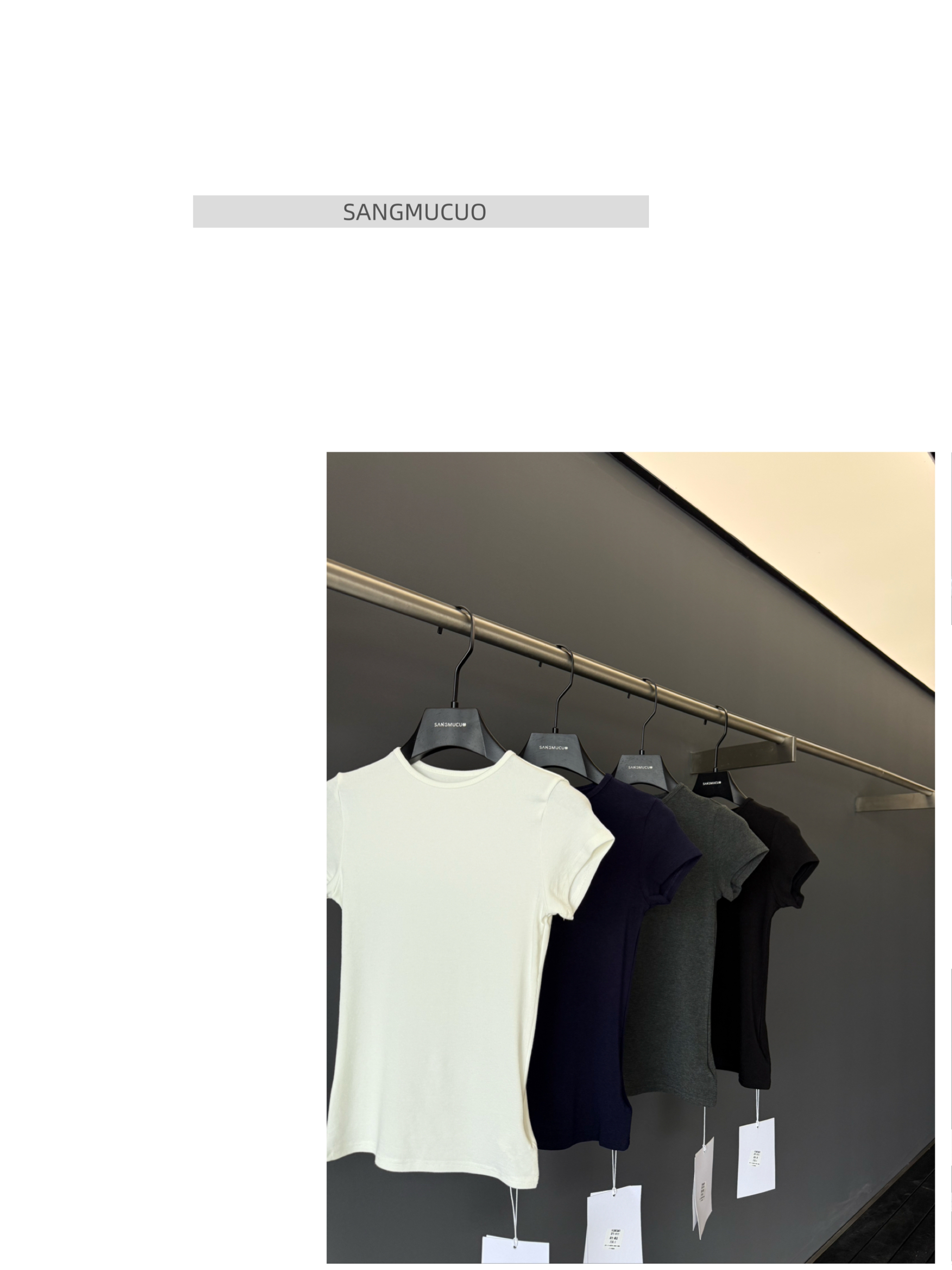 Sangmucuo ｜新款四色圆领修身短袖｜主播自留款