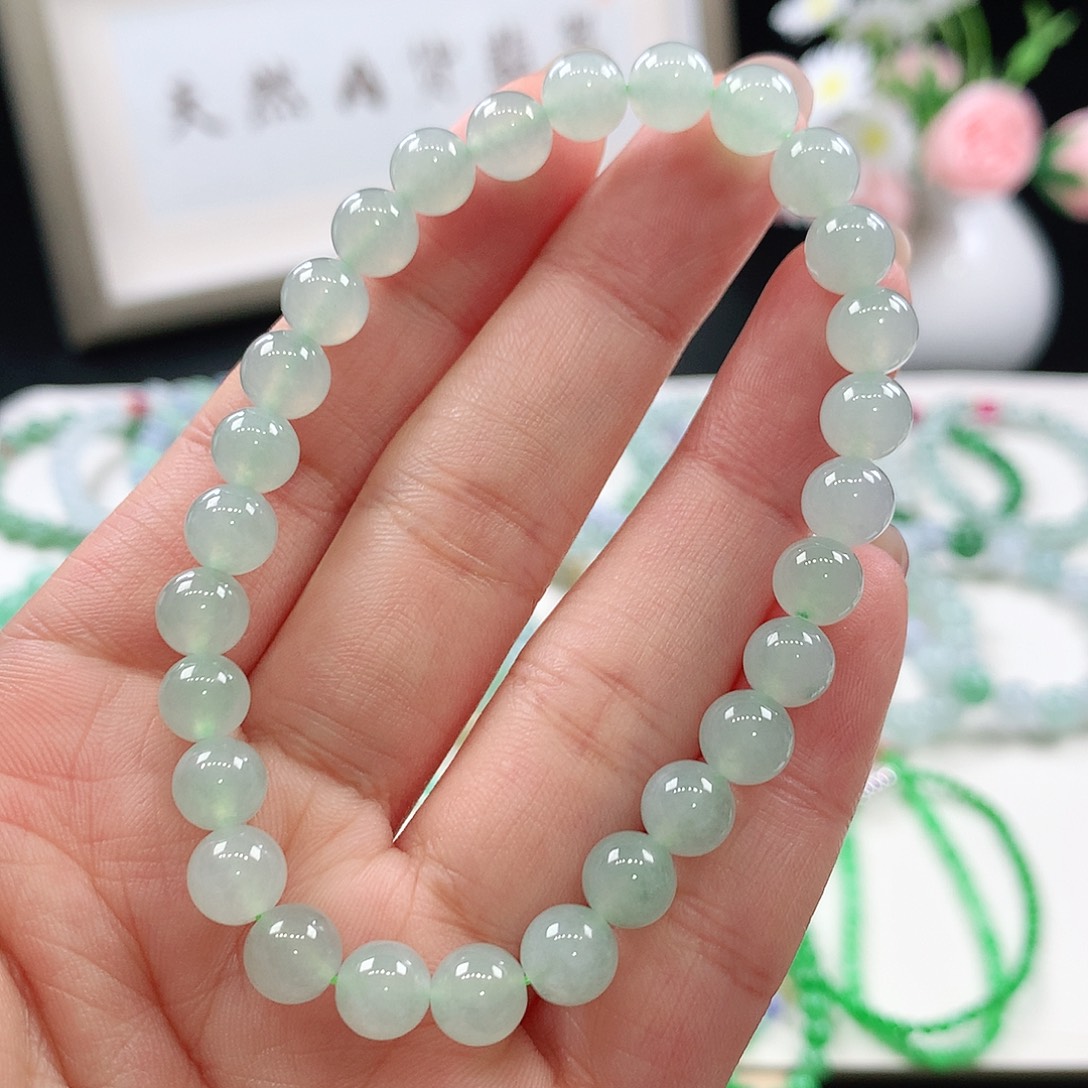 翡翠未镶嵌手链6.9mm