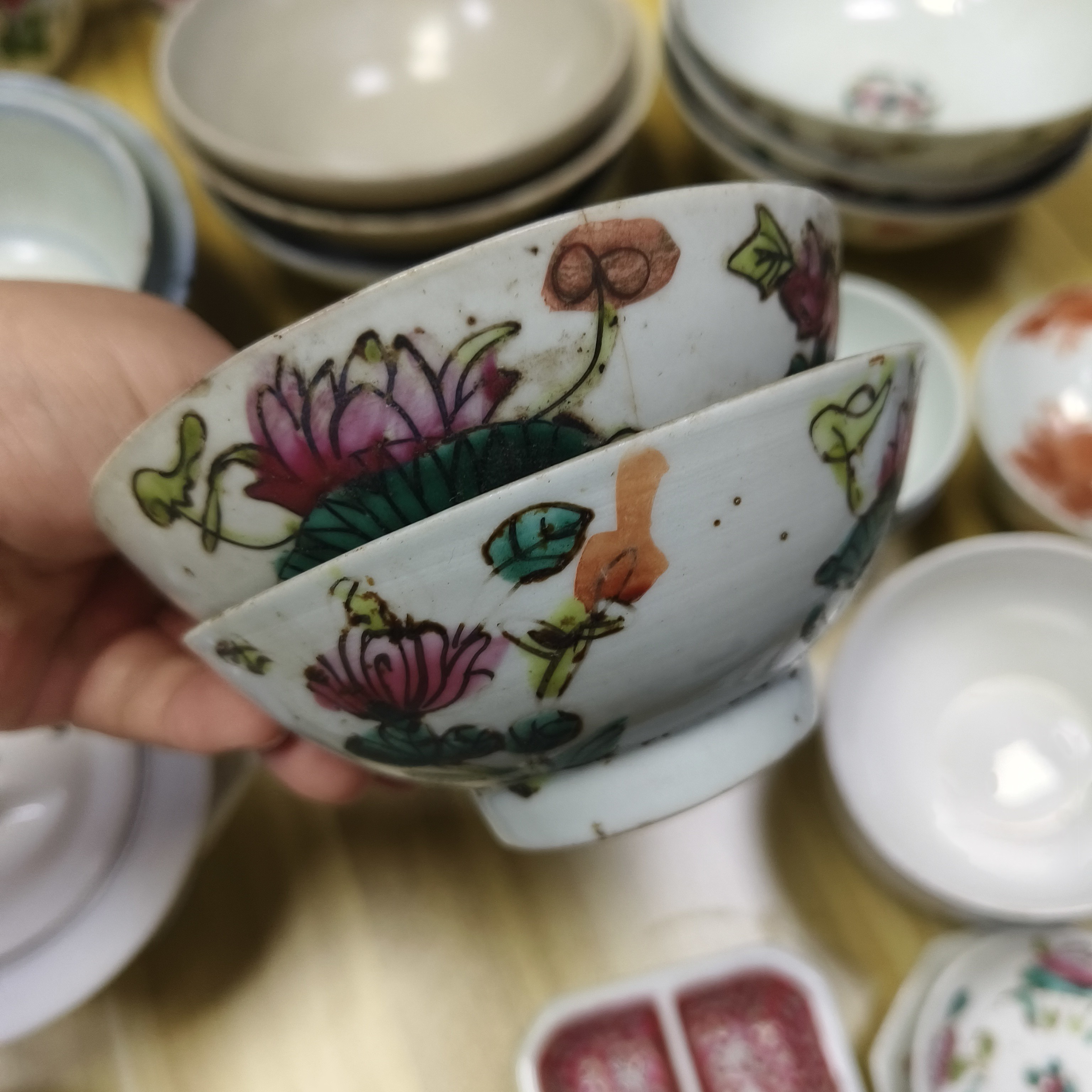 四季花卉中号碗两个有线