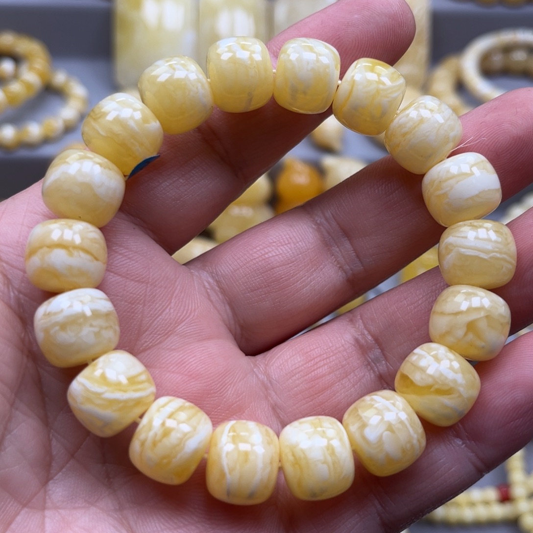 琥珀未镶嵌手链手串