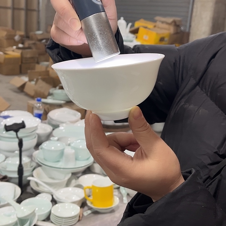 瓷片云白4.75英寸米饭碗六个包邮