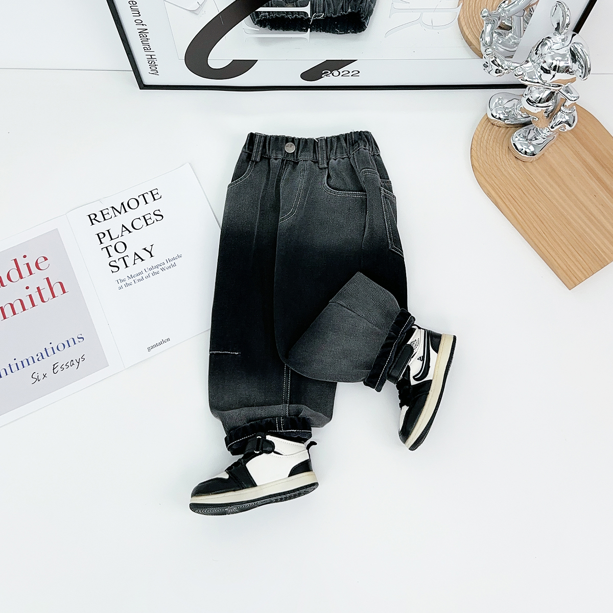 男童牛仔裤加绒裤子儿童2025新款秋冬装潮 WK25159悠悠童话童装