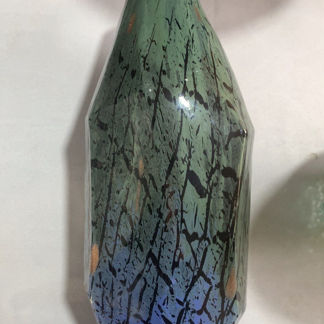 琉璃手工古法琉璃花器高30.5口3厘米