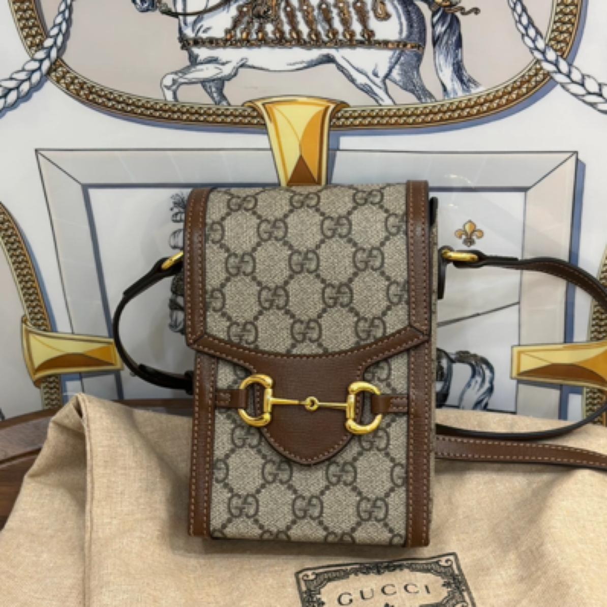 未使用 GUCCI/古驰 古驰1955老花相机包横版大全套（8667154）