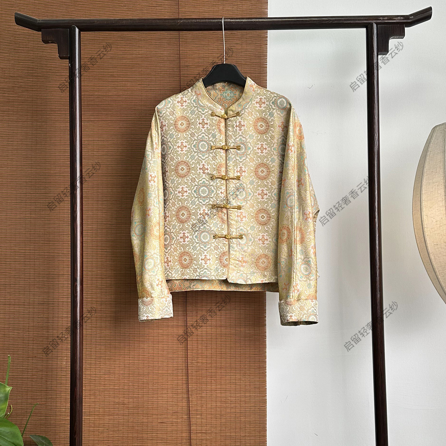 【253787】雅金团花  新中式   宋锦织花外套