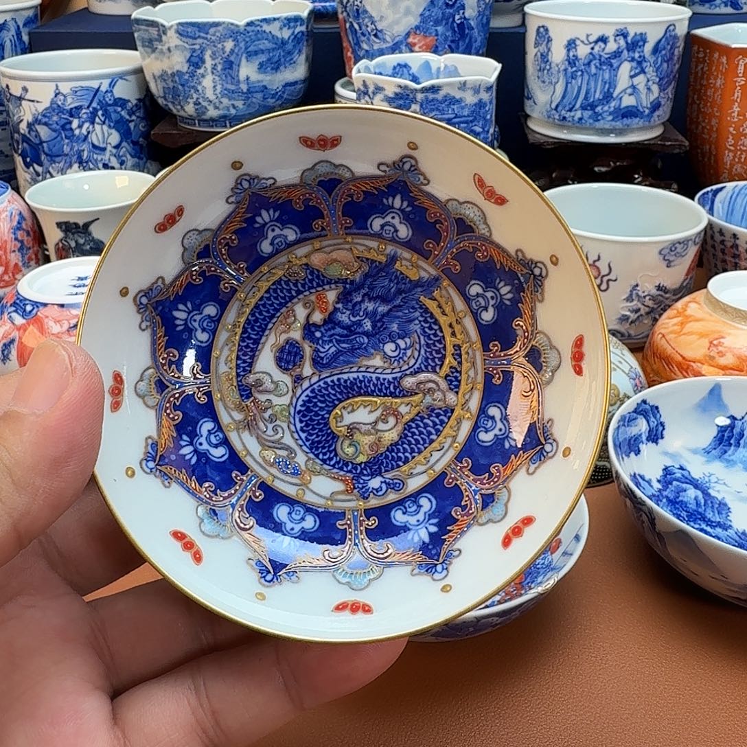 山***侠杯子景德镇全手工手绘陶瓷