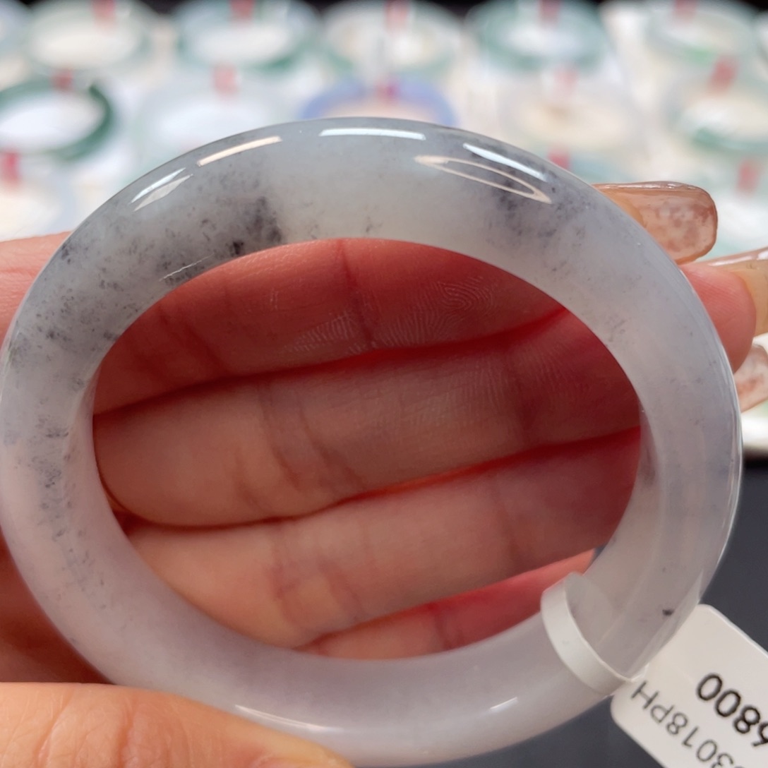 【闪购商品】翡翠手镯未镶嵌51泼墨画特色1号