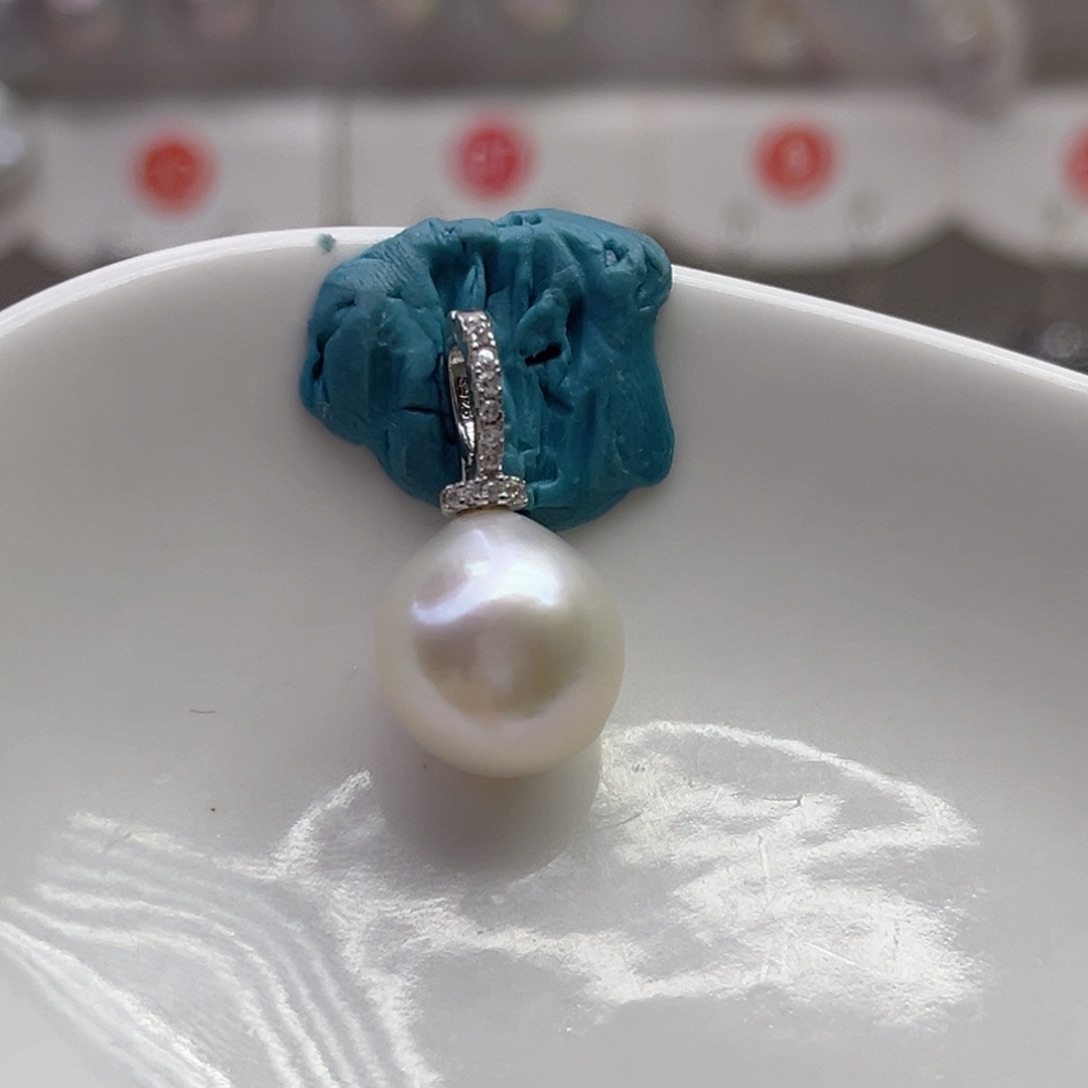 淡水珍珠颈饰银S925镶嵌