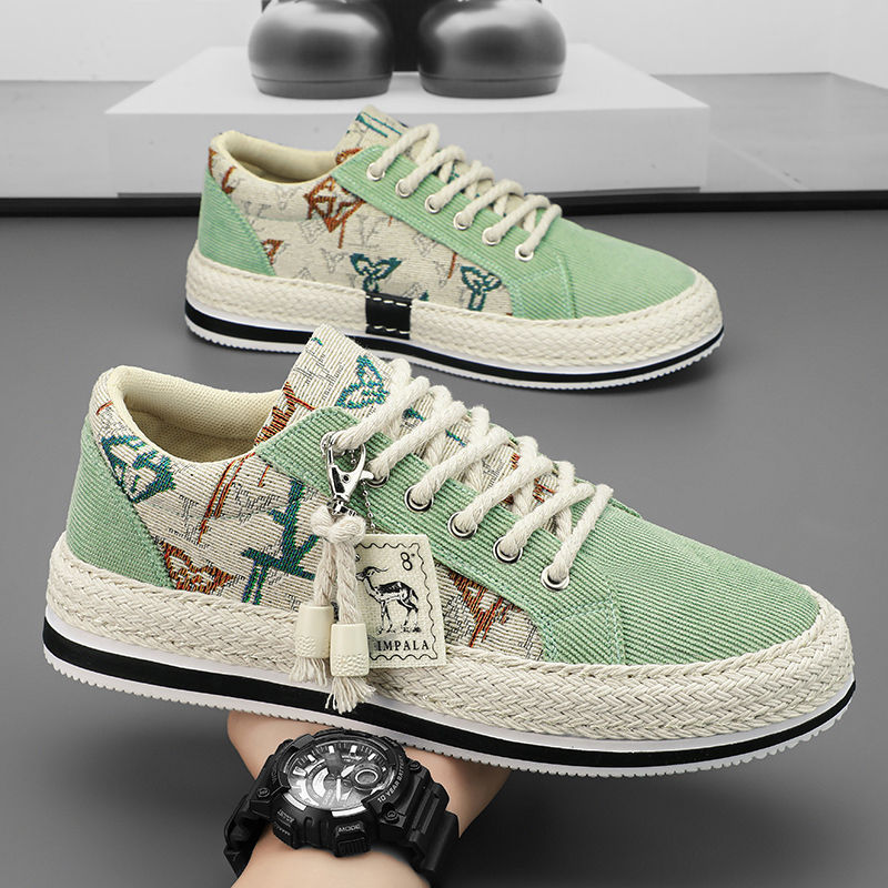 帆布男鞋百搭运动休闲平板鞋春夏季老北京布鞋男款上班工作