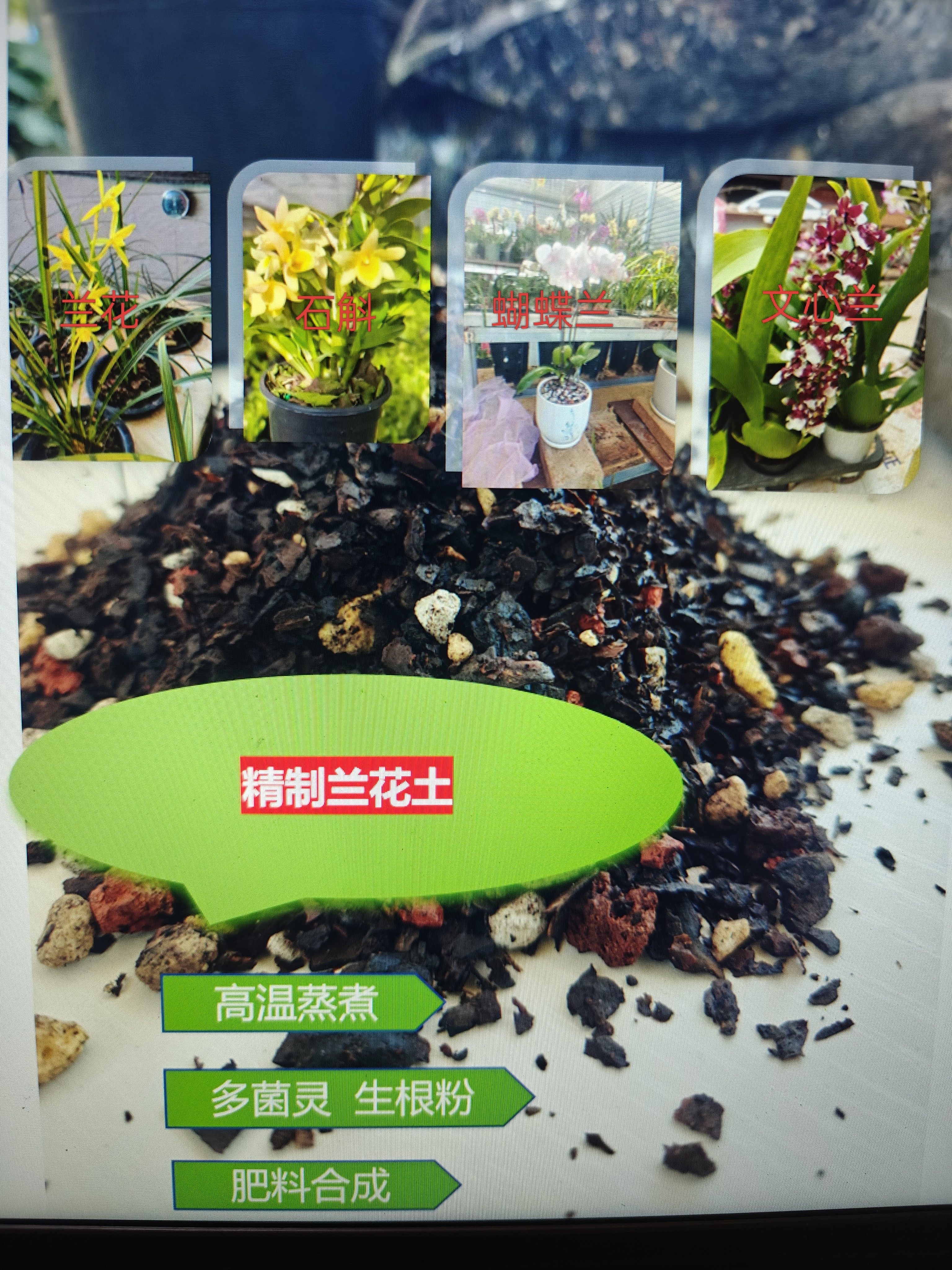 精品十合一优质兰花料透气控水，种植各种兰花石斛放心用