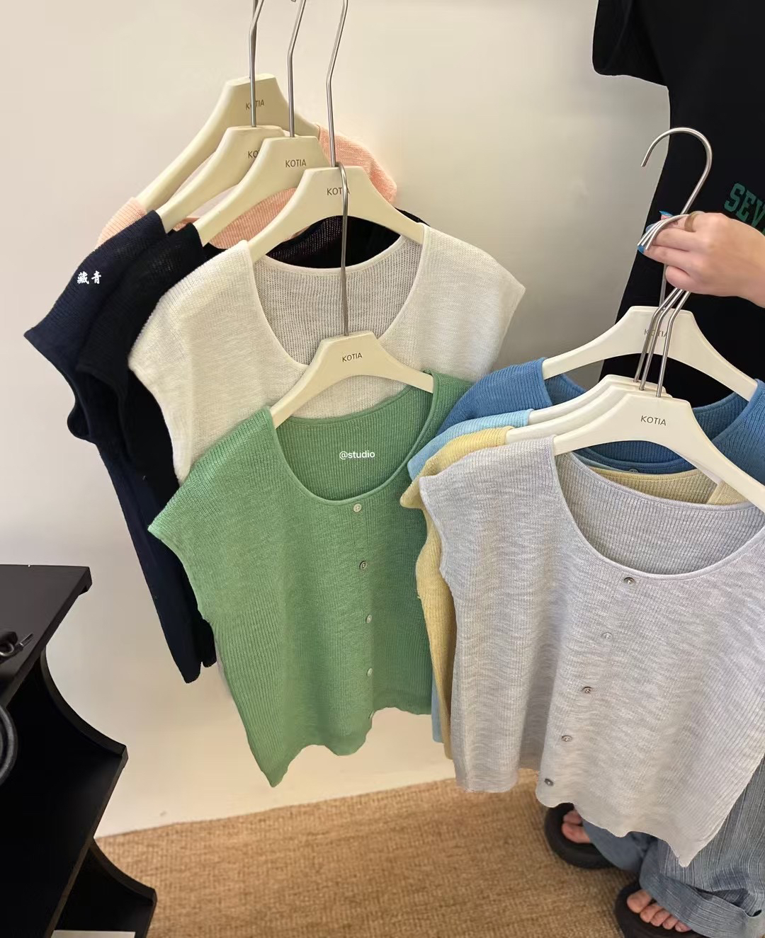 （按编号拍）短袖INS风夏季毛针织小众百搭简约